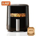 3.2QT Visible Window Air Fryer, 1200W Compact Small Air Fryer for Singles, Perfect for Apartment Dorm Countertop Use