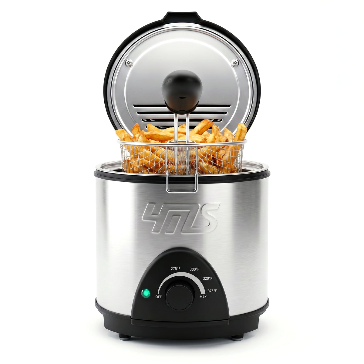 YMS 1.5QT Small Deep Fryer with Basket, 700W Mini Electric Fryer Pot for 1-2 People. Stainless Steel, Adjustable Temperature Control, Nonstick Pot & Splatter-Proof Lid. Space-Saving Compact Countertop, kitchen accessories, toaster oven, deep fryer