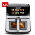 YMS 9L Air Fryer With Smart Touch Screen, Color Icons & Viewable Window, 10 Preset Recipes & Manual Adjustments, Dishwasher-safe Basket, Family & Party Size, Multifunctional Toaster Oven