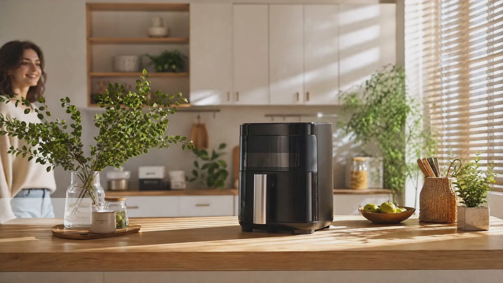 3.2QT Visible Window Air Fryer, 1200W Compact Small Air Fryer for Singles, Perfect for Apartment Dorm Countertop Use